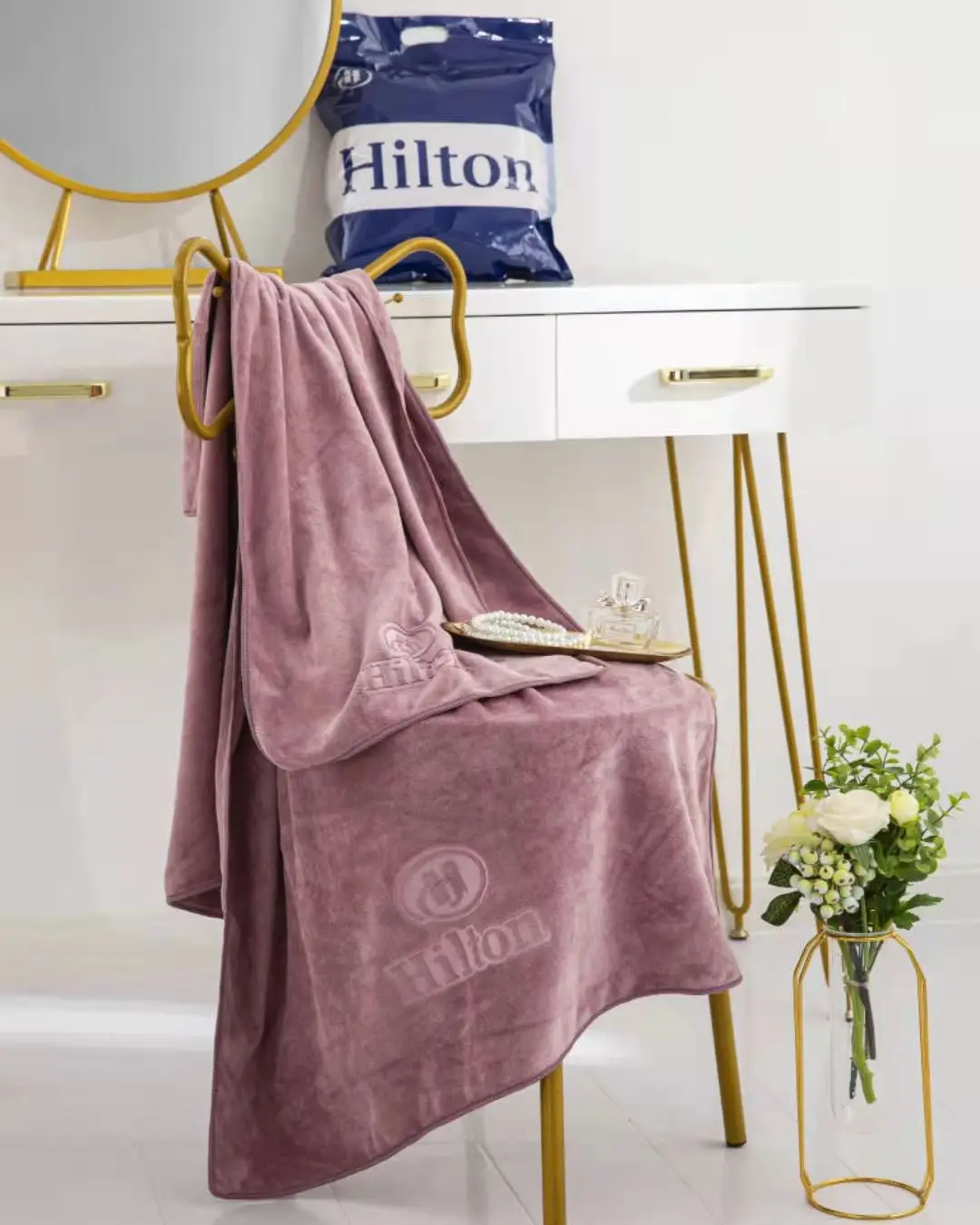 Hilton набор полотенец 2 в 1 ванна и полотенце для лица из Корал-флиса высокого качества 100% микрофибры гостиницы