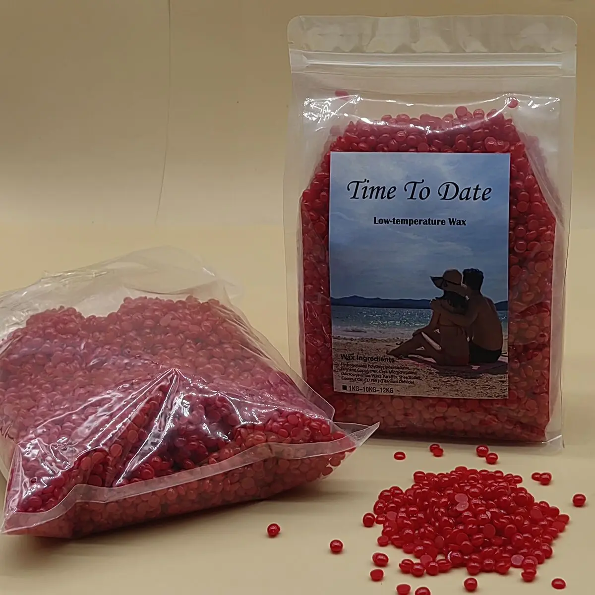 1kg 2.2LB Unscent Rosin-Free Strawberry Glitter Low Melting Point Body Wax Viscosity Free Paper Hypoallergenic Wax