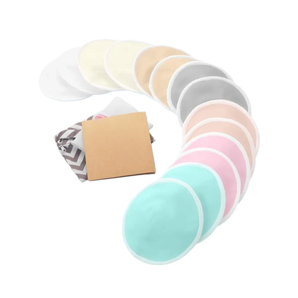 Anti overflow breast pad Washable bamboo fiber breathable and skin friendly breast mask during postpartum lactation