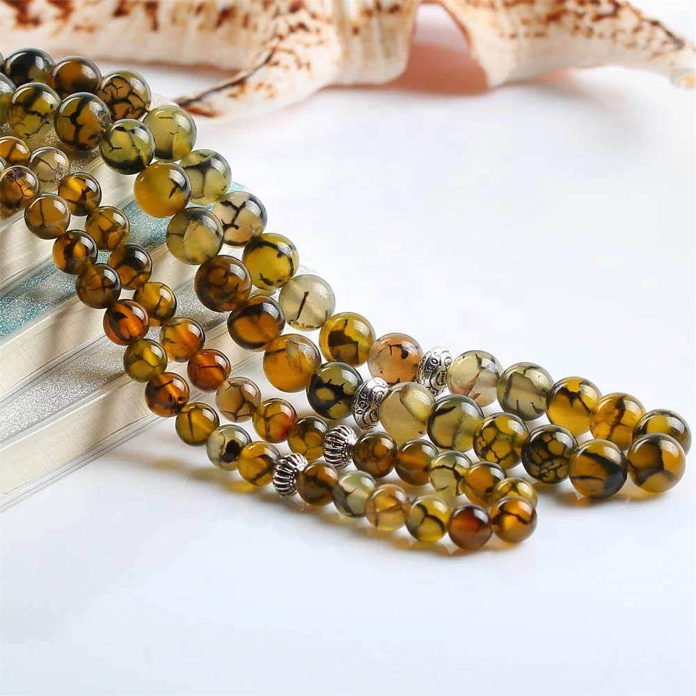 Wholesale Tasbeeh Natural agate Stone Beads 33  Rosary Muslim Tasbih Islamic Prayer Beads Necklace