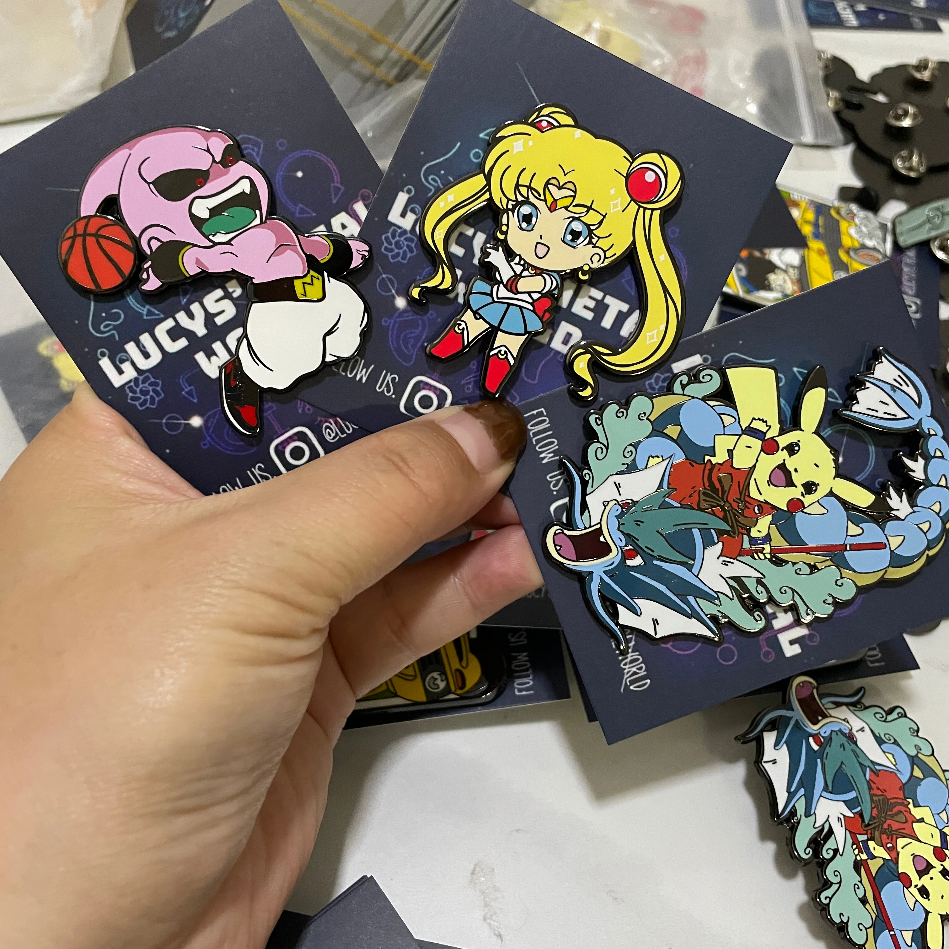custom logo metal hard enamel pins badge cute lapel pin anime pins