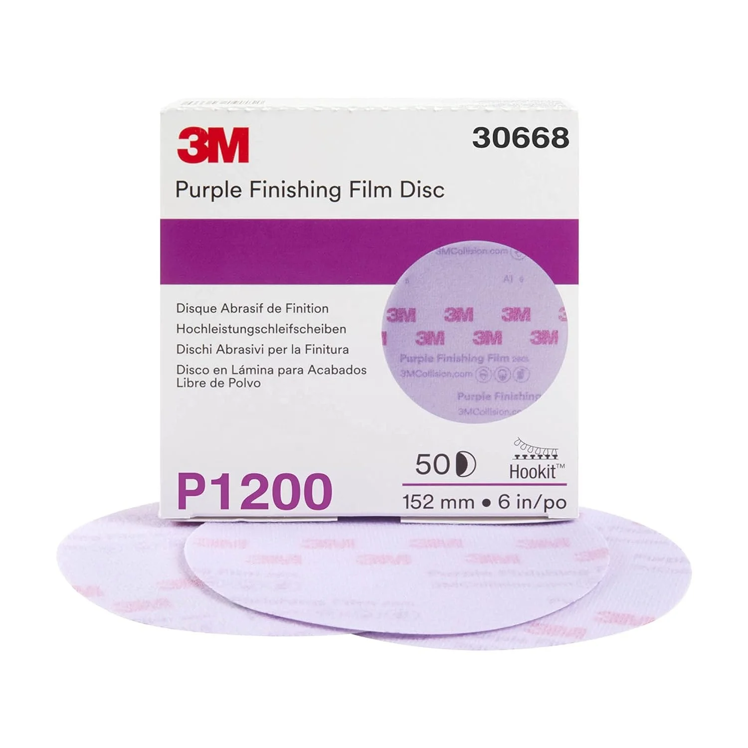 3M 260L Hookit Purple Finishing Film Abrasive Disc P600-P2000 Trizact 3000 for Refined Scratch Removal