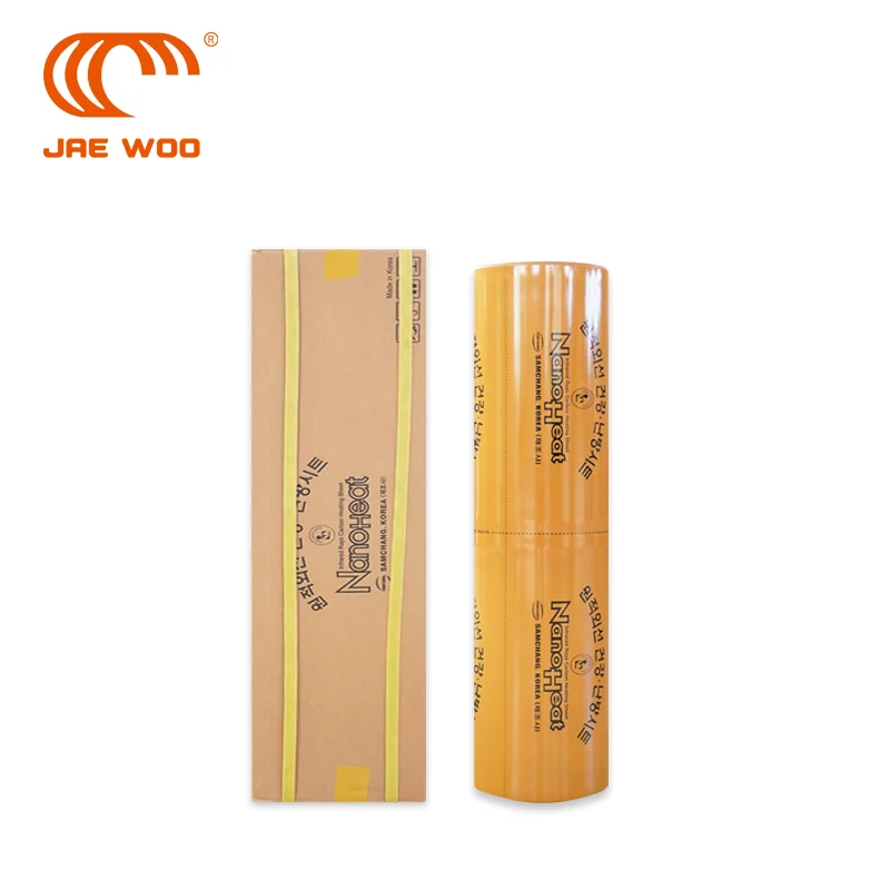 OEM Wholesale PTC Graphene Smart Electric Floor Heated Hollow-Out Carbon Heating Floor Foil  Under Carpet heating film Korea
