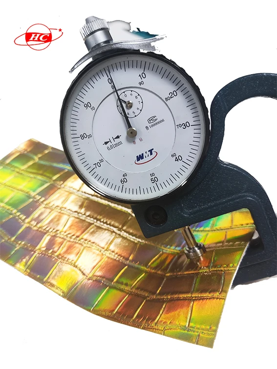 PU leather Laser Crocodile pattern customized 1.0mm leather pu synthetic leather for bags, backpacks