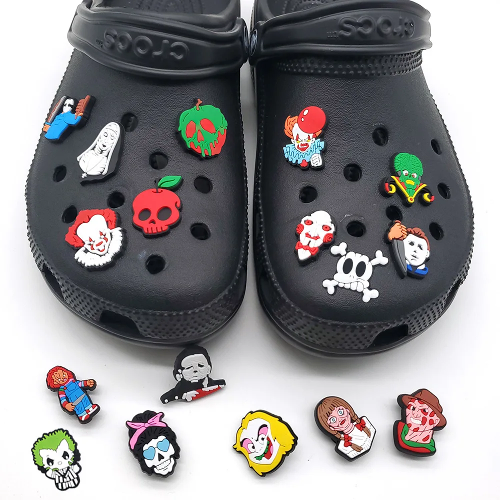 2022 Halloween New Design Croc Clog Charms Rubber Pvc Shoe Charms Accessories Halloween Decorations For Croc Shoes