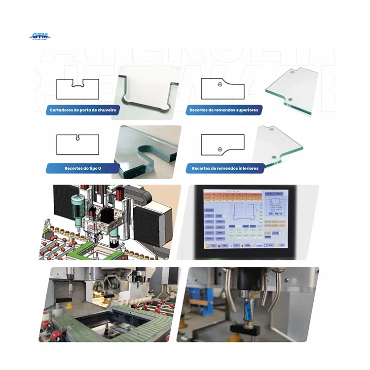 Cnc Automatic Glass Working Center Machinery For Milling Drilling
