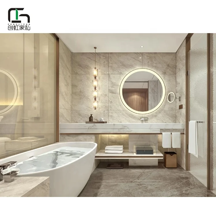 Chuanghong factory custom modern design five star hotel bedroom furniture dubai