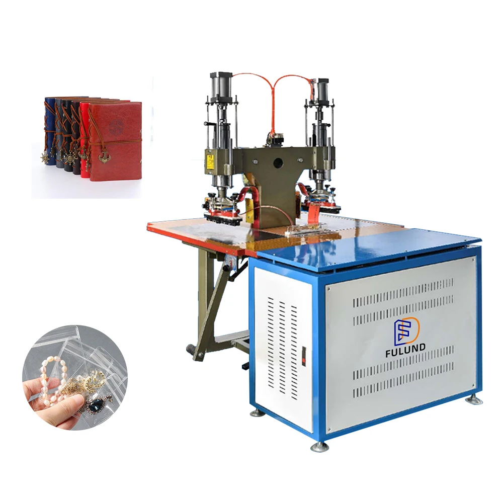 Double pneumatic high frequency machine Double head foot step high frequency welding machine for leather embossing