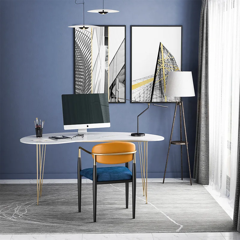 Nordic desk modern minimalist marble computer desk writing light luxury home office bedroom beauty salon table