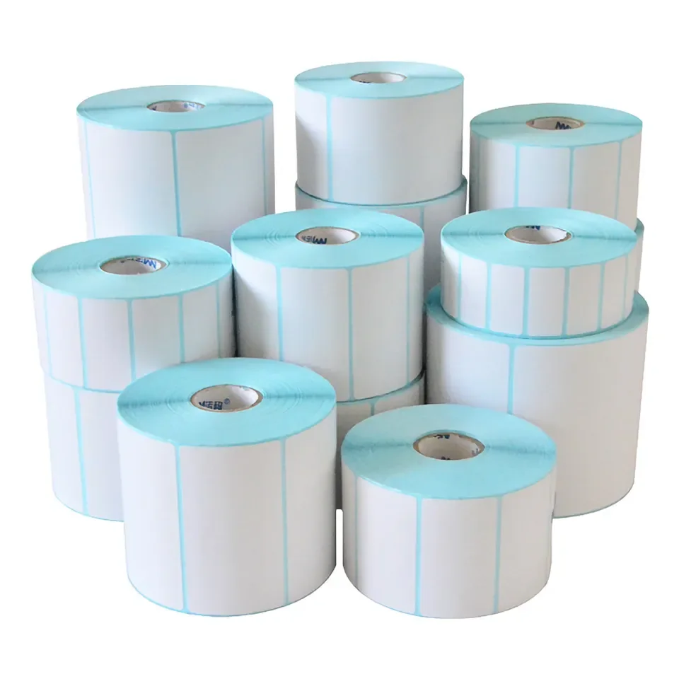 30-100mm width direct thermal label roll self adhesive label stickers for UPS/DHL/FEDEX