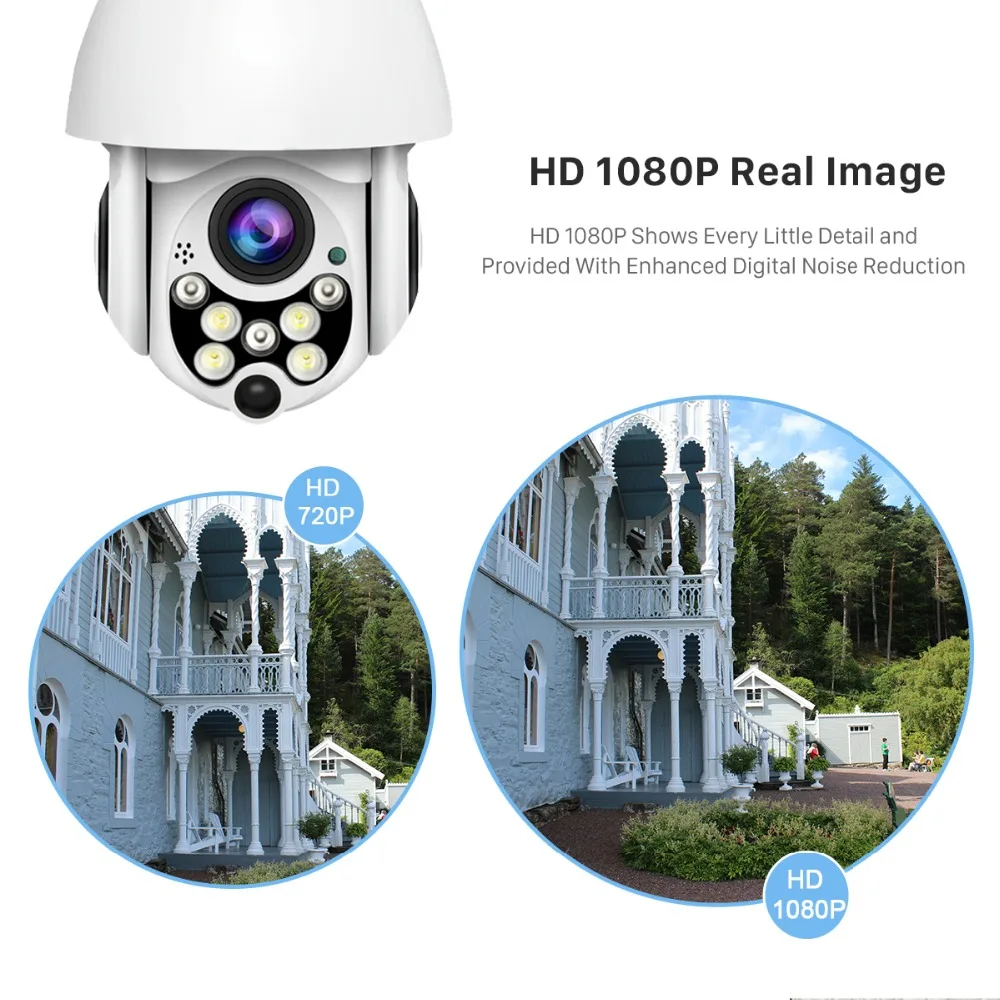 Hot Sale Wireless WIFI CCTV Camera 1080P IP66 Waterproof YCC365 APP Network 3.6mm Camera Lens Outdoor Speed Security Camera