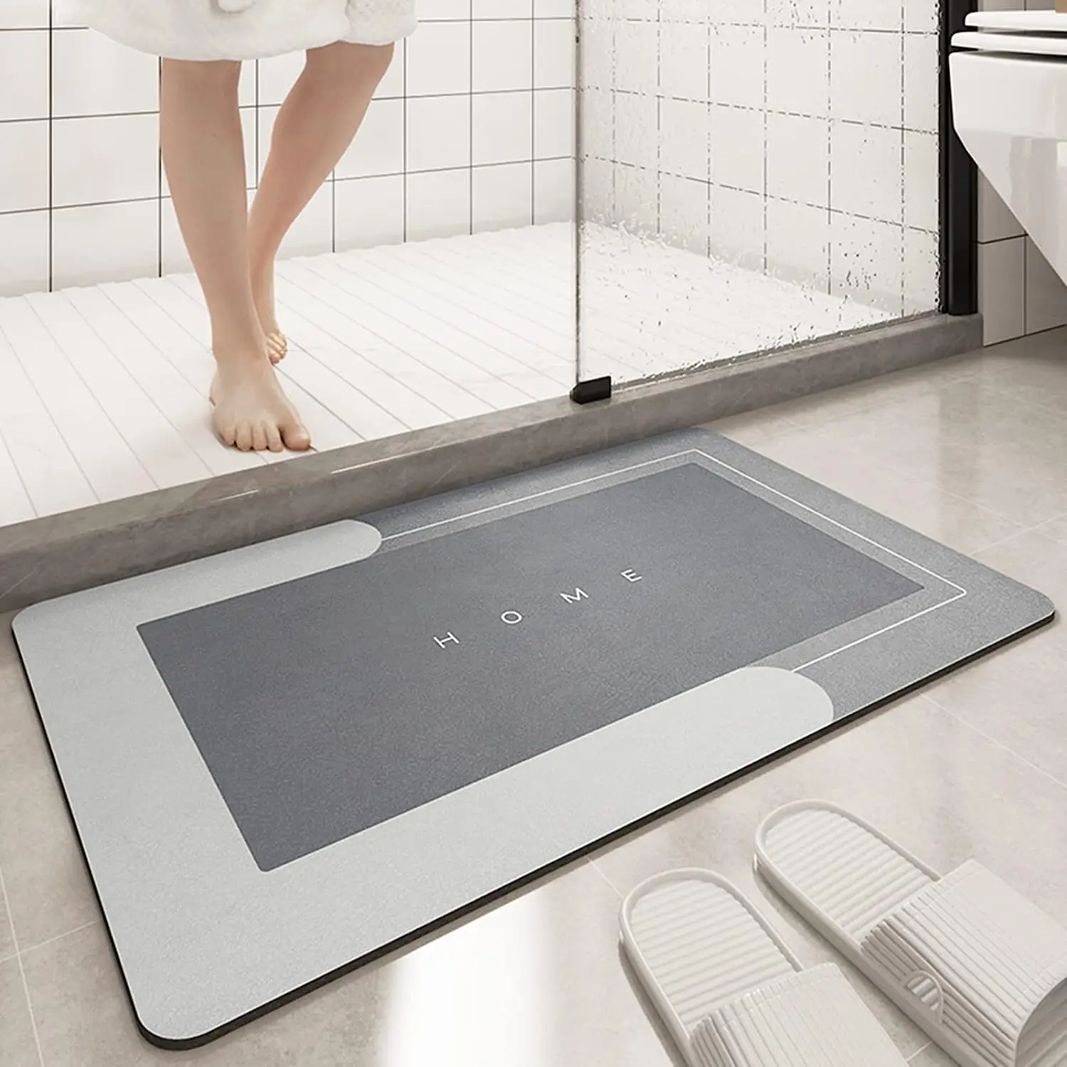 Super Absorbent Bath Mat Quick Drying Bathroom Mats With Rubber Non-Slip Bottom Easy to Clean Bathroom Rug Kitchen Doormat