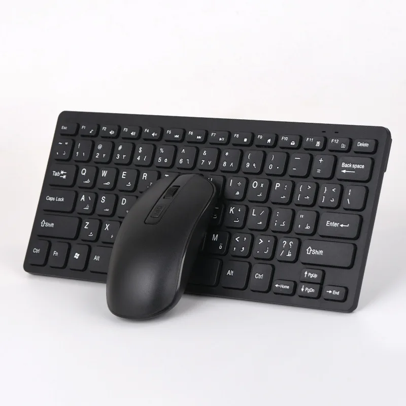 78 Keys Arabic English Wireless Keyboard Mouse Set for Laptop 2.4G Mini Keyboard and Mouse Combo