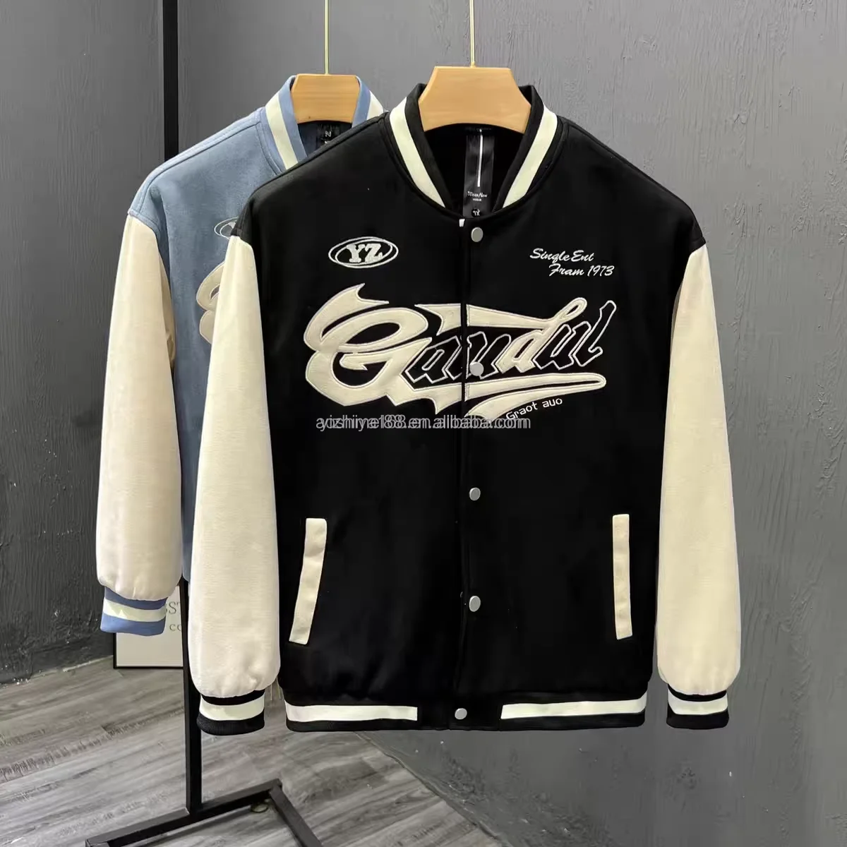 hot sale Varsity Jacket Custom Logo Fashionable Individuality Applique Cloth Embroidery Baseball Coat Buttons Jacket