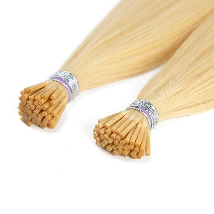 Factory I Tip Human Hair Extensions Raw Virgin Natural Hair Extensions For Women Pre Bonded Italian Keratin Tip Hair Price Human