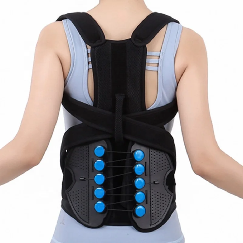 Custom Pulley System Breathable Mesh Full Back Brace Postural Correction Lumbar Shoulder Brace