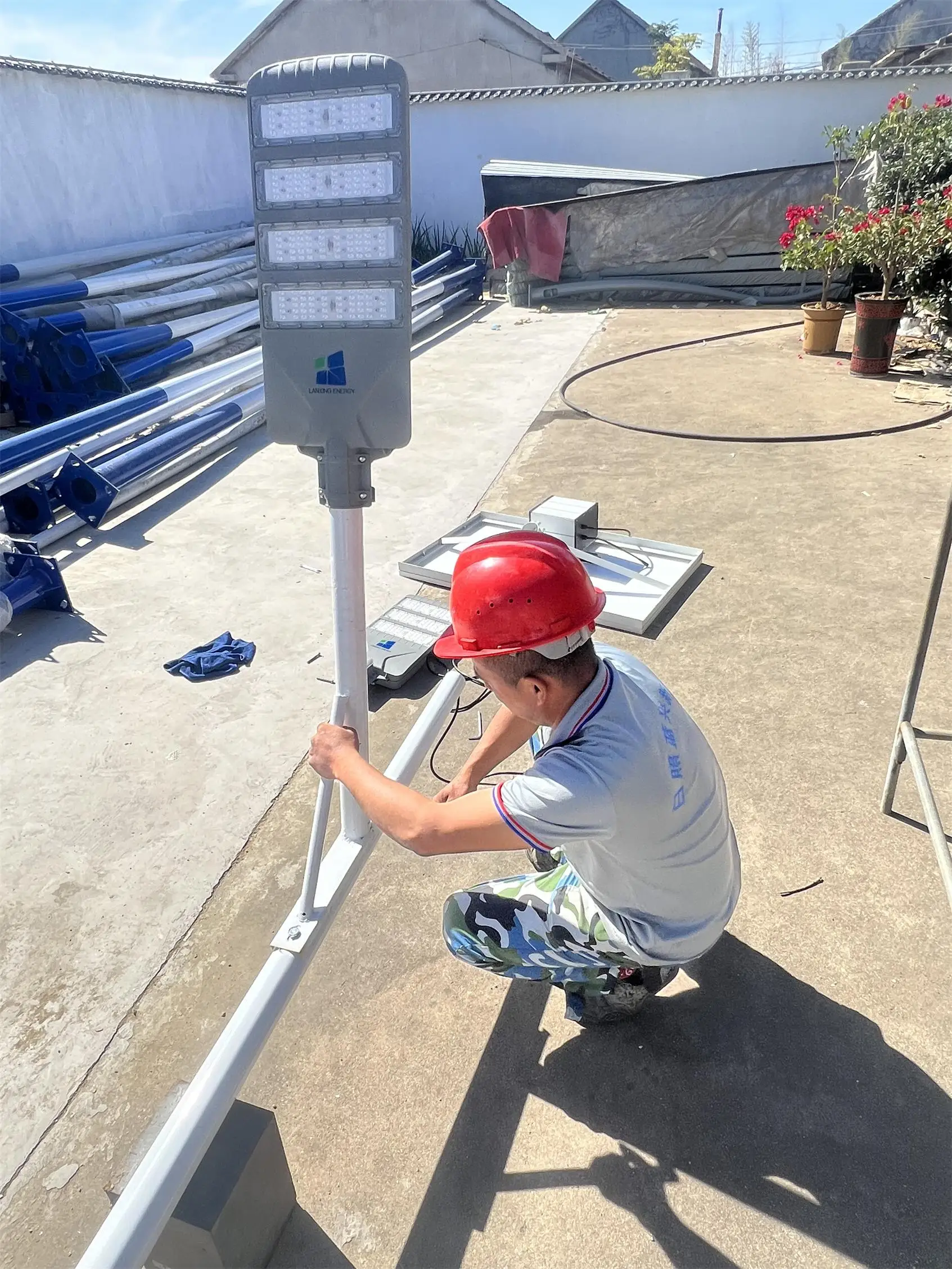 Solar Projection Lamp Courtyard Lamp Microwave Radar Induction Split Remote Control Street Lamp