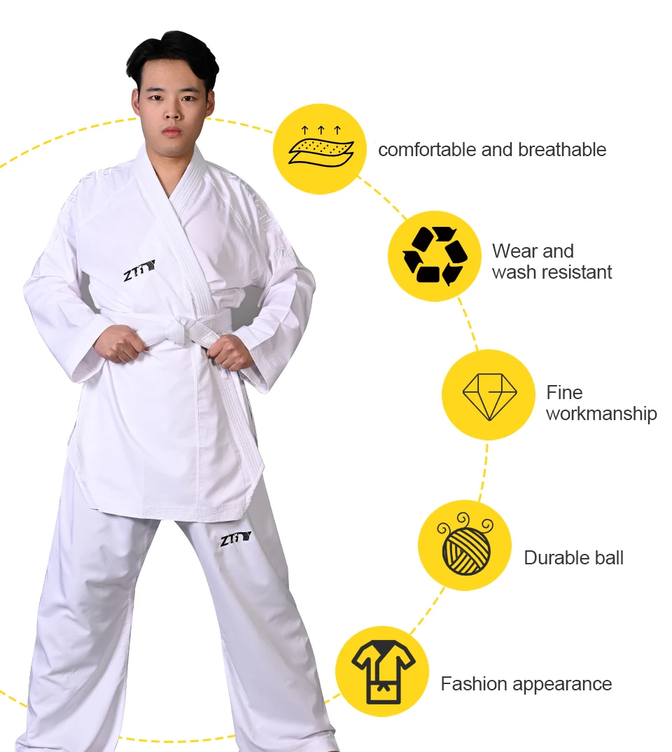 Custom WKF approved high quality white karate uniform gi for training comfortable karate suits