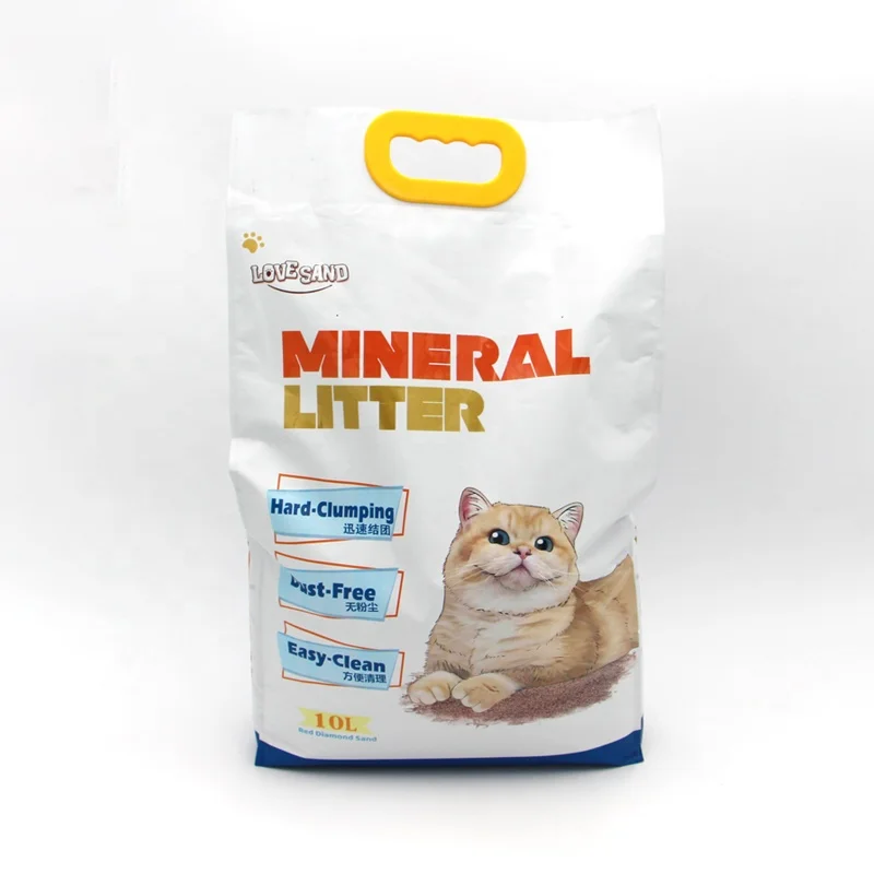 2021 Hot Pet Clean Up Products Purple Mineral Cat Sand 10L Clumping Cat Litter