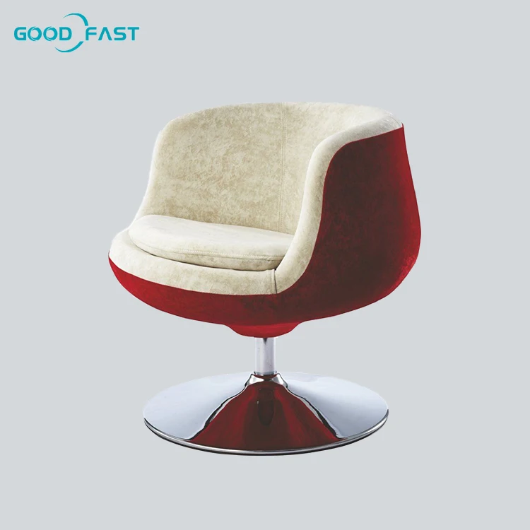 Different colors nordic leisure dining room velvet upholstered dining wine coffee fabric Swivel fiberglass Cup chair