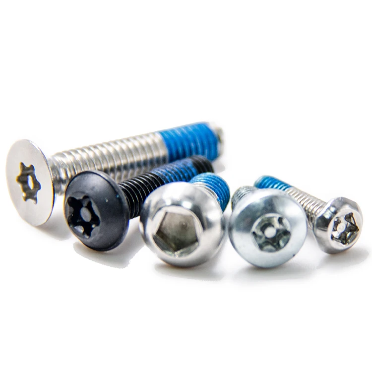 Nylon patch screw Black oxide stainless steel carbon steel M3 M4 M5 M6 M8 nylon lock patch button head screw