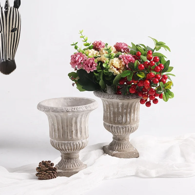 Nordic flowerpot trophy flower arrangement vase dry vase dining table floral art ins retro fleshy Jade Pendant flowerpot arrange