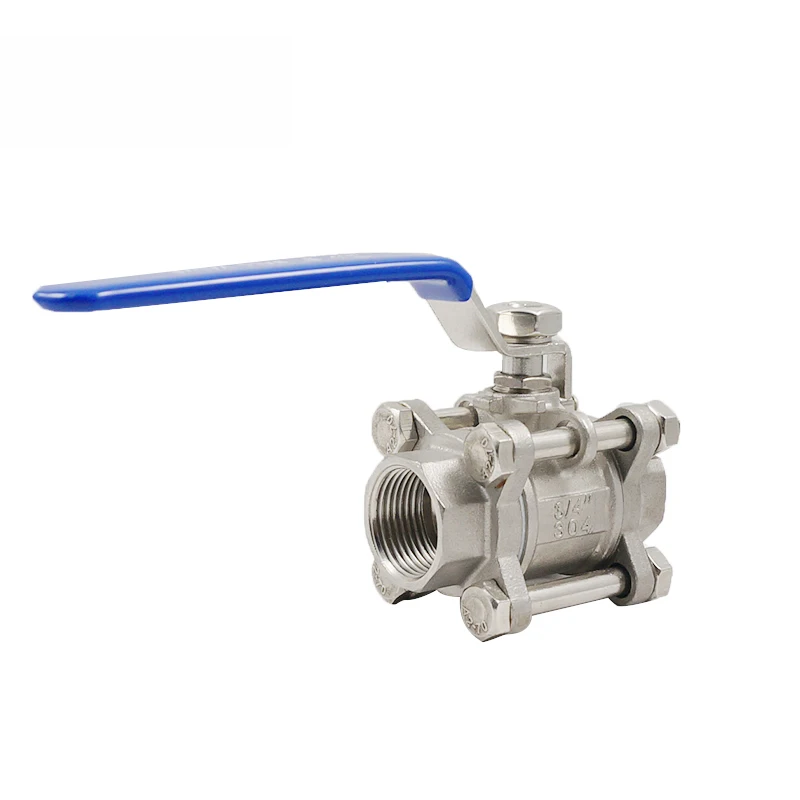 Professional custom manual tri-clamp control ball valve DN15 to DN100 SS304 SS316 1000 wog 3pc stainless steel clamp ball valve