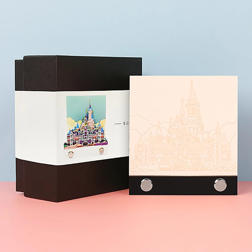 Блокнот для заметок на заказ, стикеры с изображением фантастического замка, офисные и школьные принадлежности, подарки для девочек