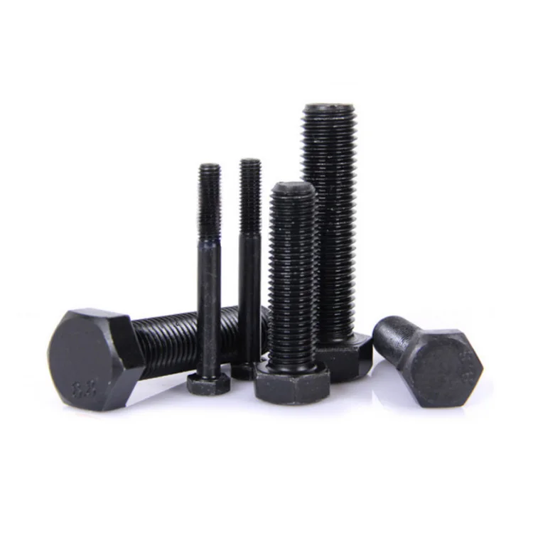 Полурезьбовые шестигранные болты и шестигранные гайки grade8.8 из черного оксида DIN 931