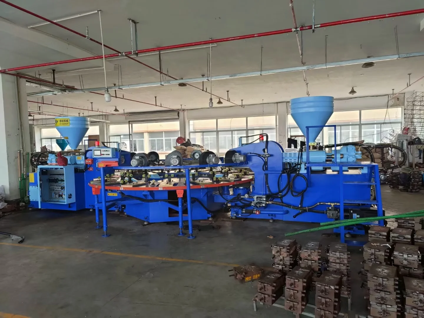 Rotary Type double color Plastic-Rubber Sole Injection Moulding Machine