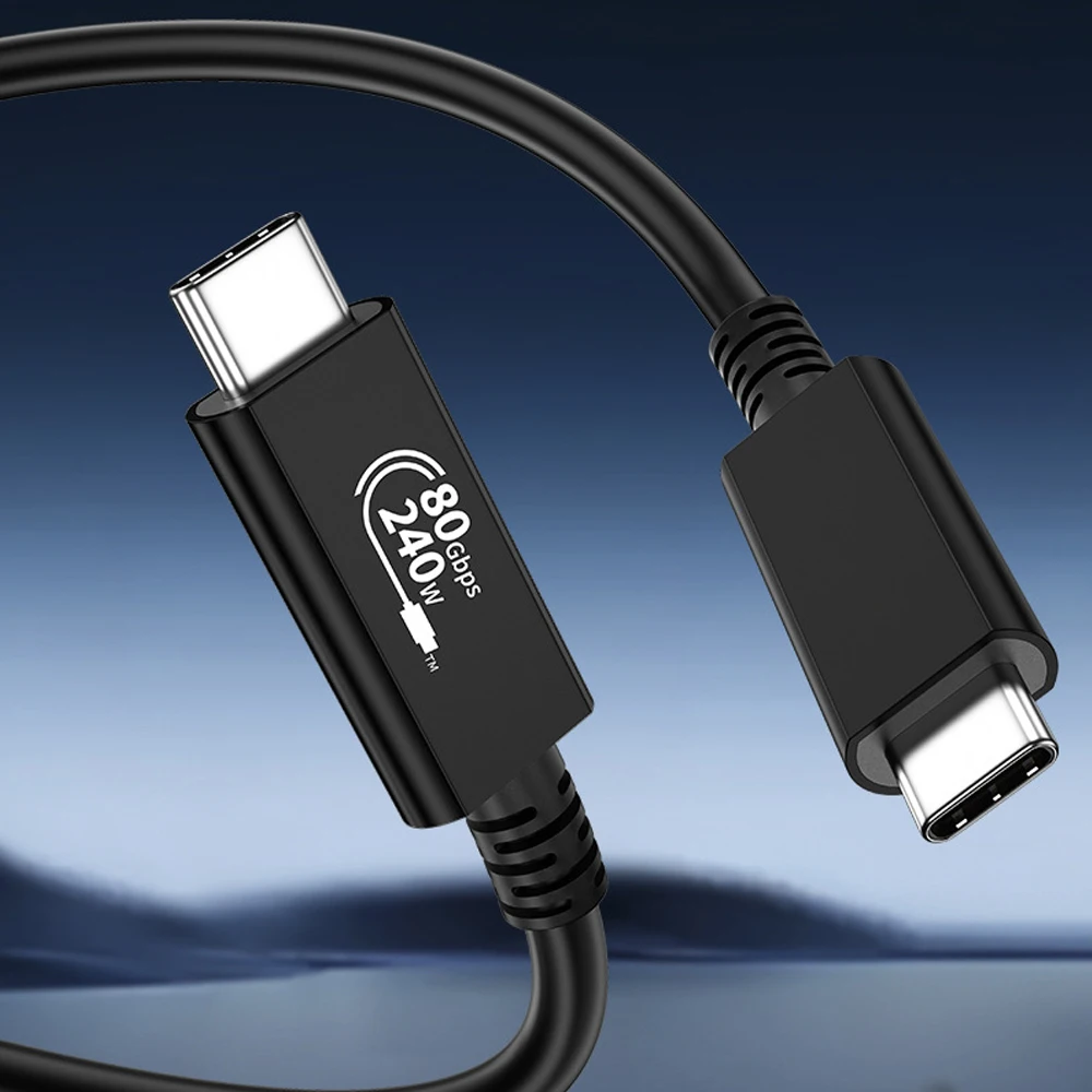 ULT-unite New Design 80Gbps 240W USB4 Cable Compatible with Thunderbolt 5 USB-IF Certified USB C to C Cable 0.3m 0.5m 0.8m
