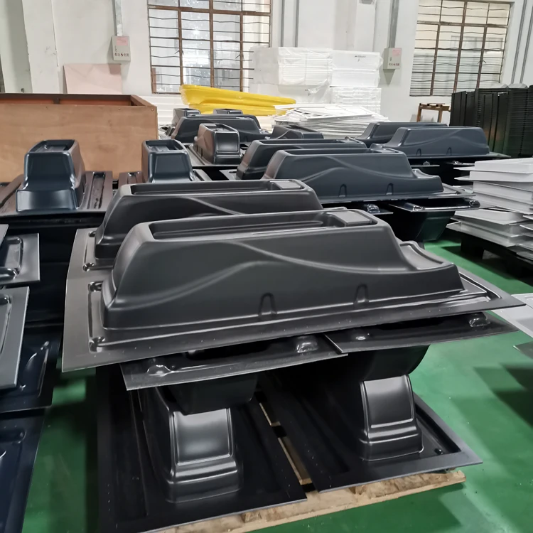OEM custom Abs PP HDPE plastic parts  thermoforming vacuum forming car armrest storage box