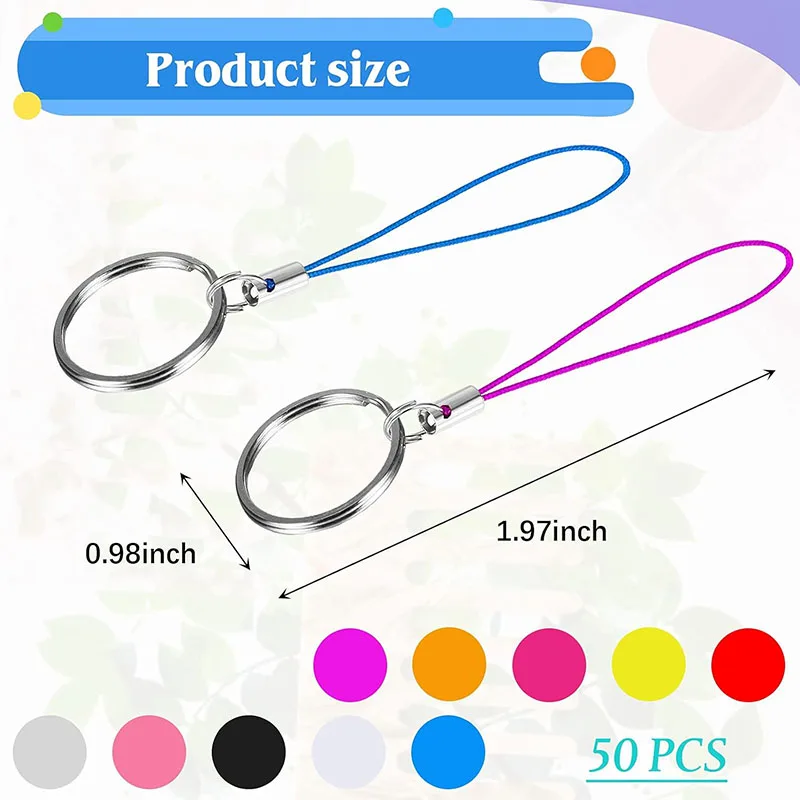Nylon Lanyard Cell Phone Keyring Strap Lanyards Straps Split Ring Cellphone Charm Cords For Usb Drive Key Id Card Badge Keychain