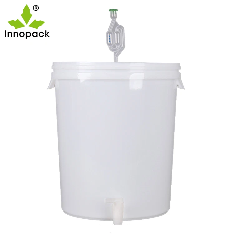 home brewing equipment 30l plastic fermented bucket with lid