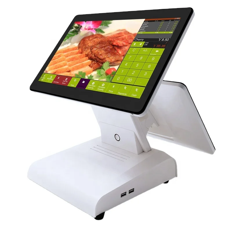 electronic cash register windows POS computer billing machine dual 14 inch retail POS