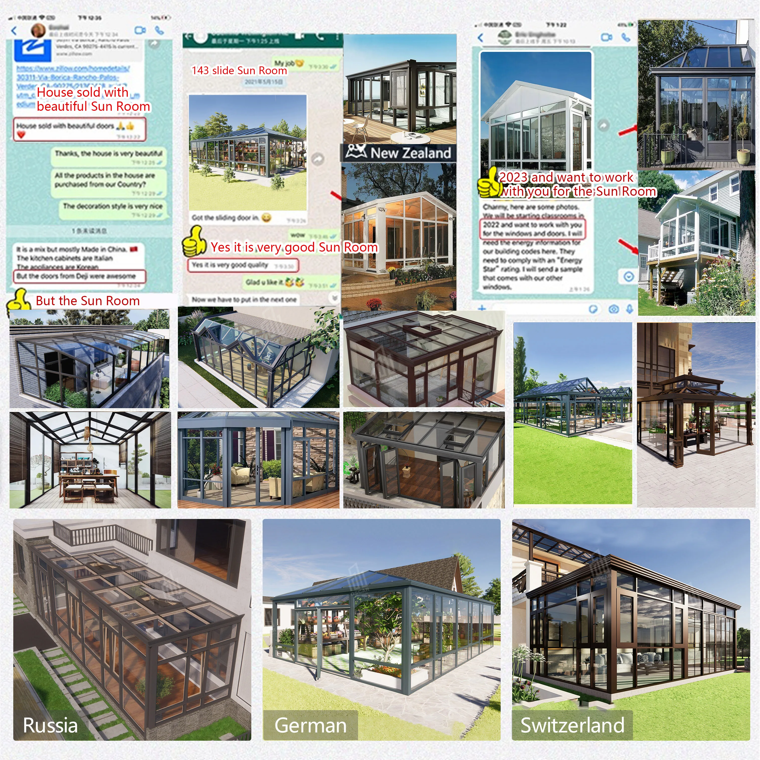 Sunroom Glass House Customizable Space For Office Meeting Use In Amazon Style With Creative Design For B2B Clients From Factory