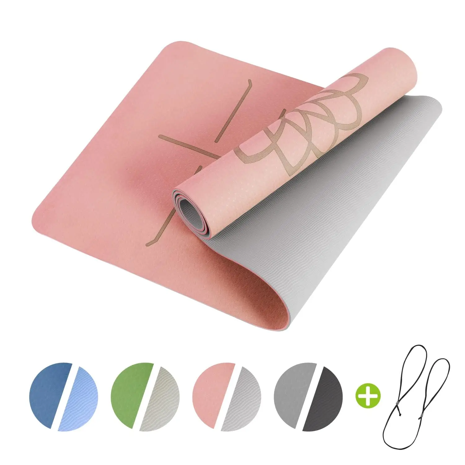 Amyup hot environment natural yoga mat custom instructional yoga mat with poses printed on it china design yoga mat