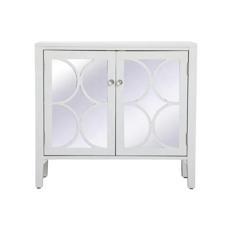 OEM manufacture Living room Furniture bedroom nightstand 2 Door  Mirrored cabinet whole KD Mirror Accent Chest