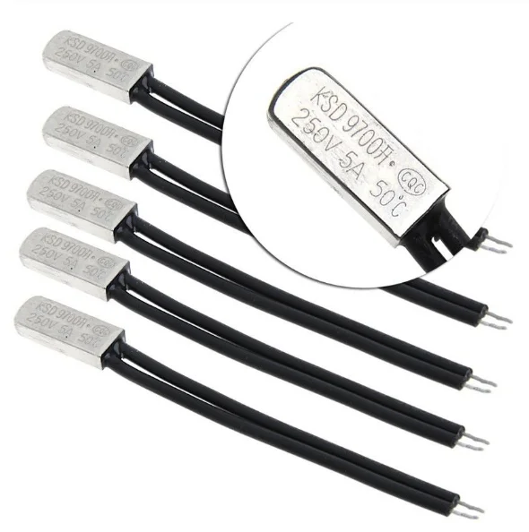 DuoPu Customized 250V 5A KSD9700 Temperature Control Switch Normally Opened Thermal Switch Thermostat Thermal Protector