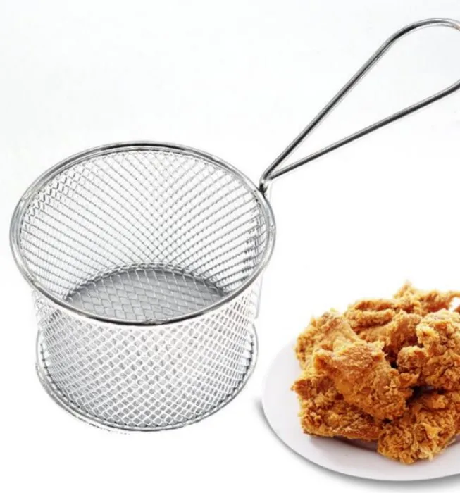 Kitchen Frying basket Dessert Sieve Colander cooking Oil Strainer