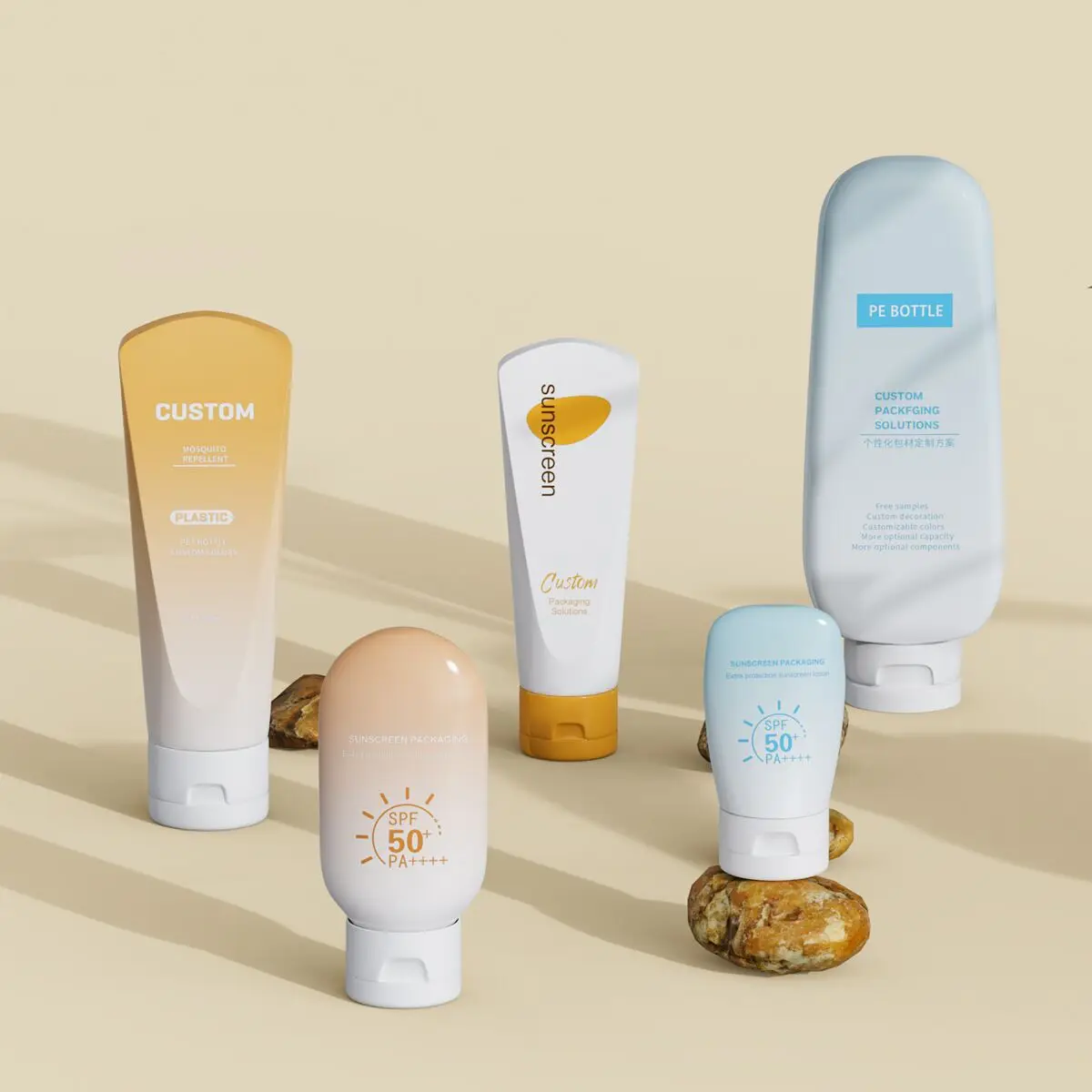 Facial Cleanser lotion empty 30ml 150ml 200ml cosmetic plastic tube with flip cap for hand cream skincare PE bottle