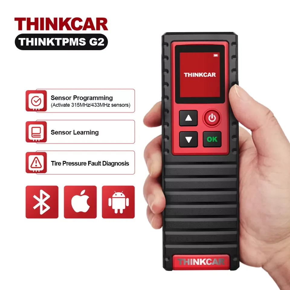 THINKTPMS G2 TPMS универсальный инструмент для проверки давления в шинах автомобиля 315 МГц 433 МГц инструмент для диагностики давления в шинах автомобиля Программирование датчика