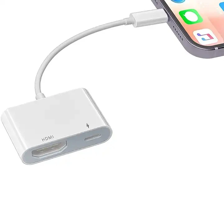 High quality OTG adapter hub system lighting charging port camera digital audio and video adapter