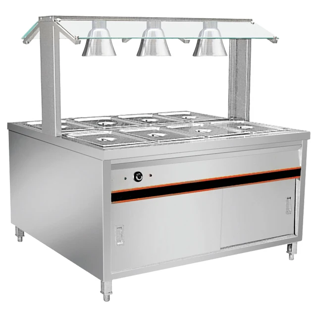 Stainless Steel Mobile Assembled Bain Marie Electric Food Warmer / Buffet Food Warmer