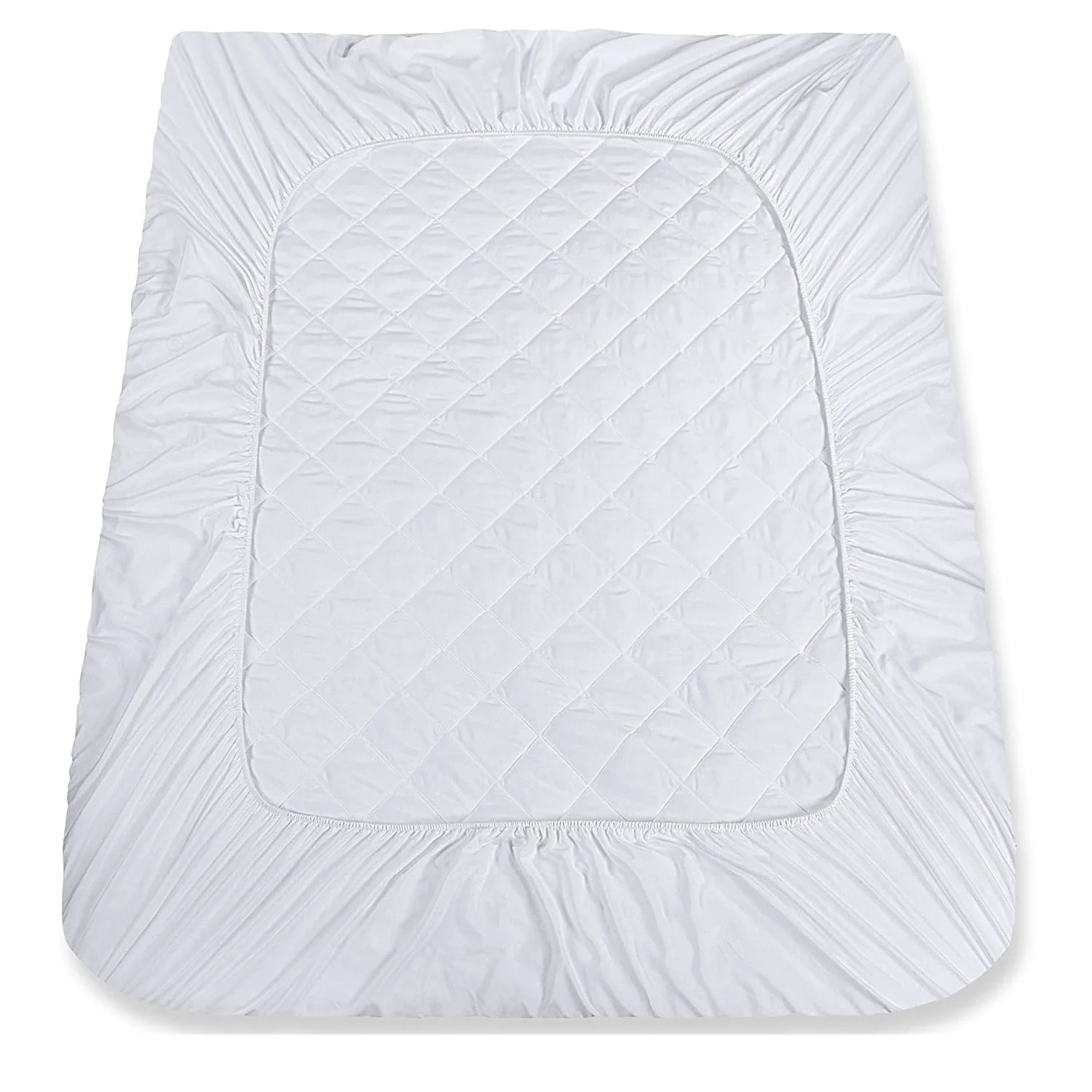 Натяжная простыня 100% Водонепроницаемая дышащая защита матраса кровати от клещей Водонепроницаемый ультразвуковой стеганый