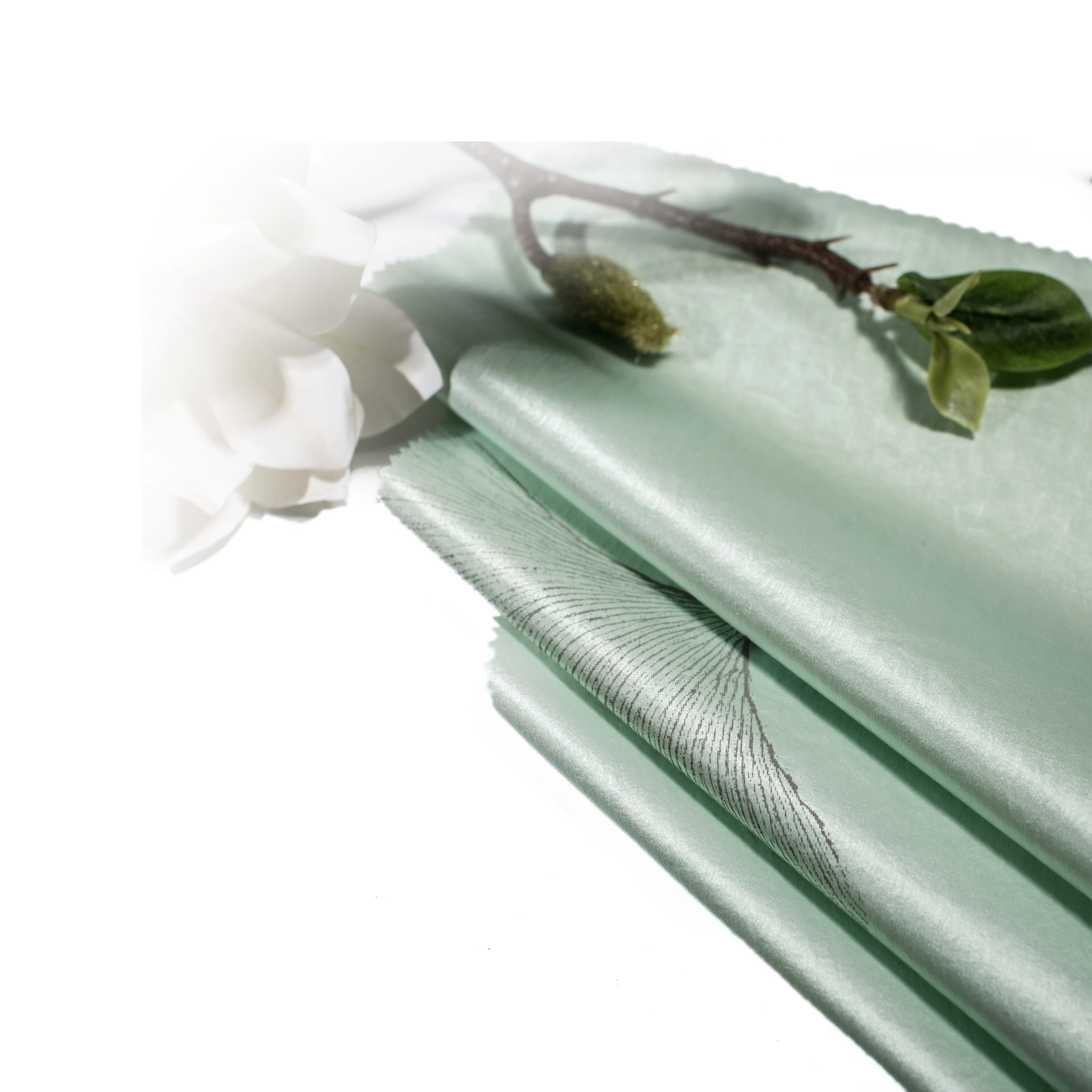 380T 20D nylon taffeta Roll coating printing on release paper  fabric for Thin coat and Light down jacket