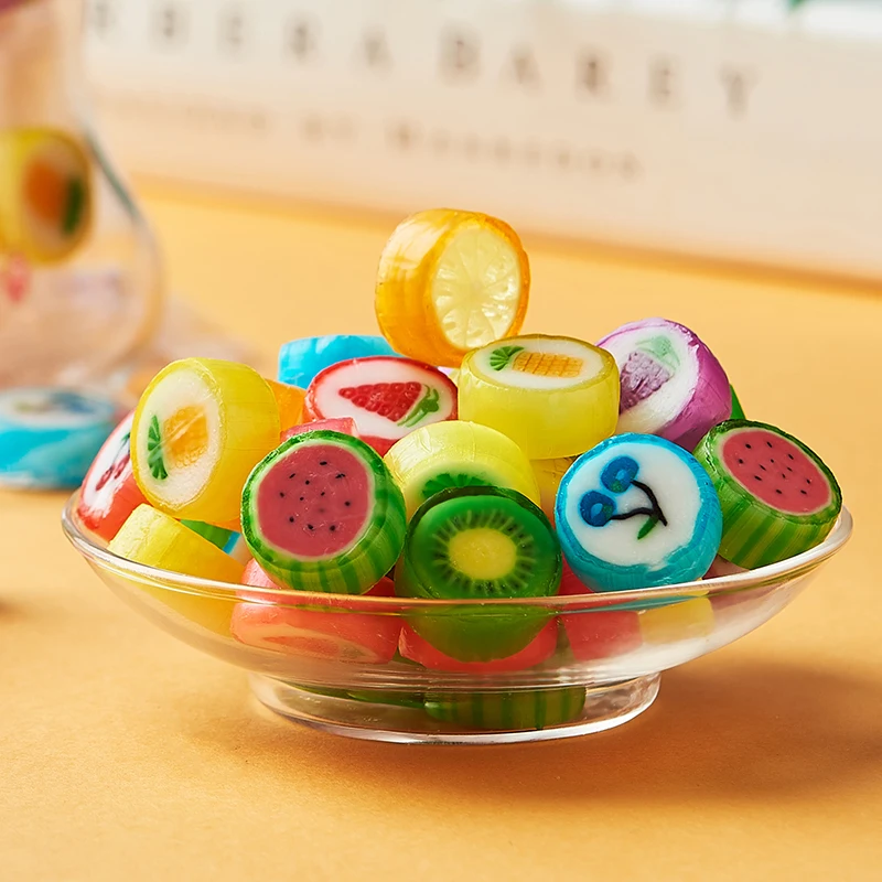 candy factory Custom Logo Bulk Variety Shape Cartoon Candy Assorted Fruit Flavored Mixed candy hard