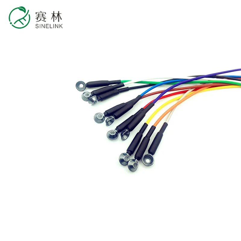 
EEG medical equipment electrode Children and adult cup silver chloride plated copper eeg cup electrode cable 