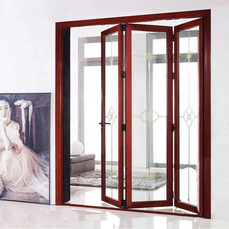 Double glazing bi fold screen door install accordion screen door with low price
