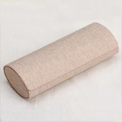 Wholesale Linen Fashion Custom Sunglasses Case  Folding Oval Hard Glasses Case